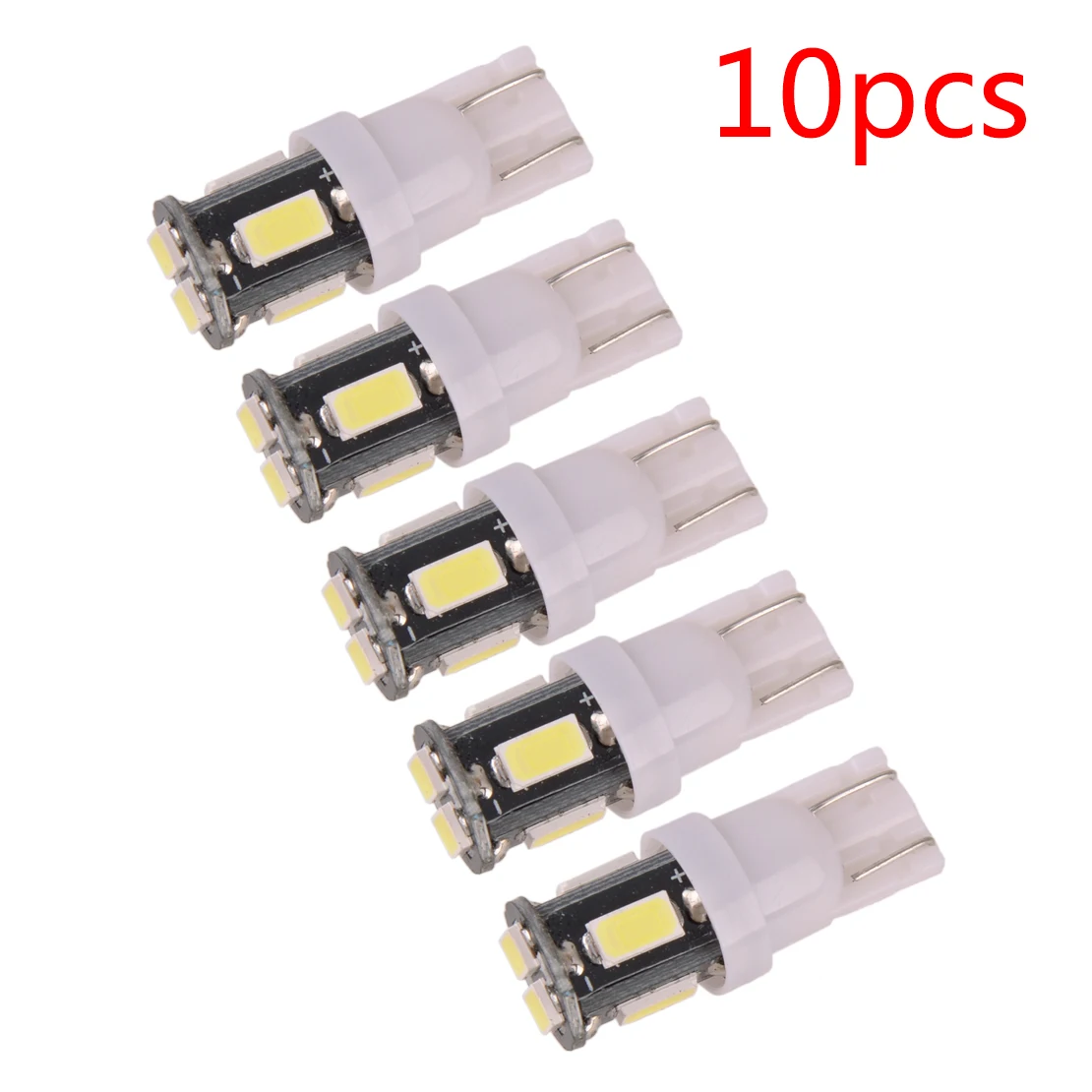 10Pcs 24V Universal T10-5630 6SMD Caravan Camper Trailer RV Car Interior Dome Map Wedge LED Light