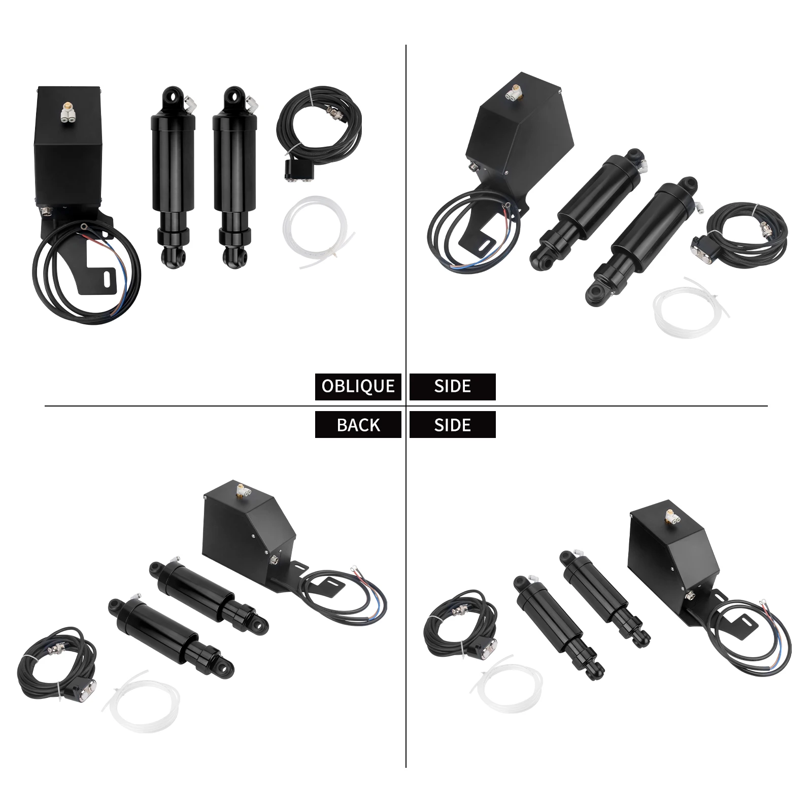 

Motorcycle Adjustable Black Rear Air Ride Suspension Kit for Harley Touring Road King Electra Street Tour Glide 1994-2018