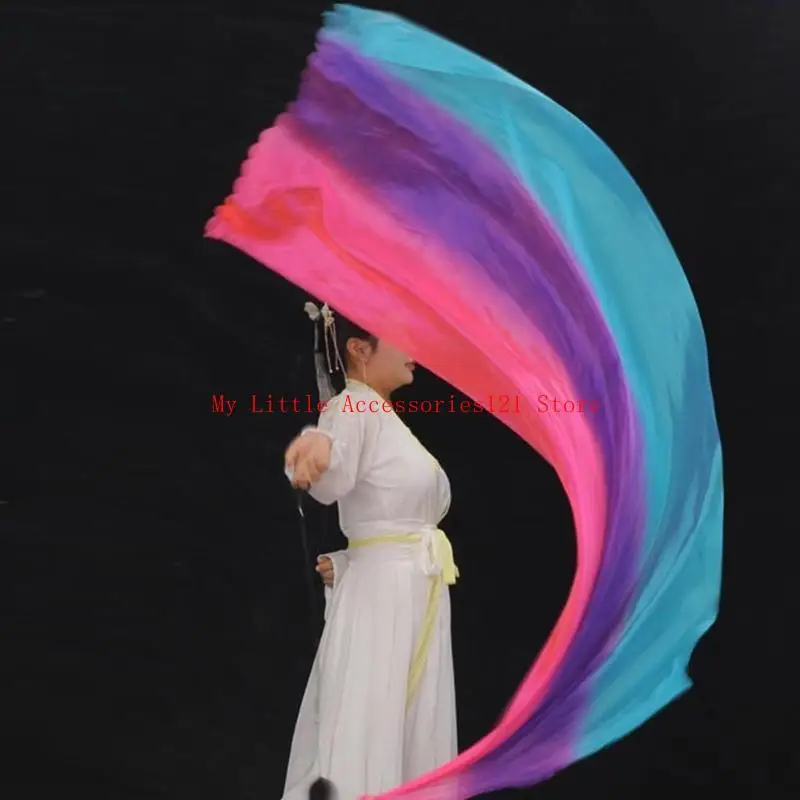 1pc Silk Veil con POI Ball Belly Dance Poi Ballo in Haka Dance