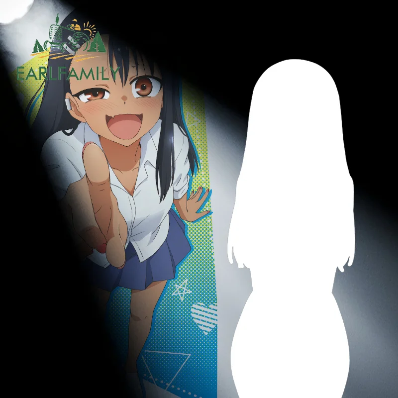 

EARLFAMILY Наклейка на автомобиль с милой девушкой Нагаторо, забавная аниме-наклейка, водонепроницаемая, устойчивая к царапинам, JDM-декаль для окна и багажника автомобиля