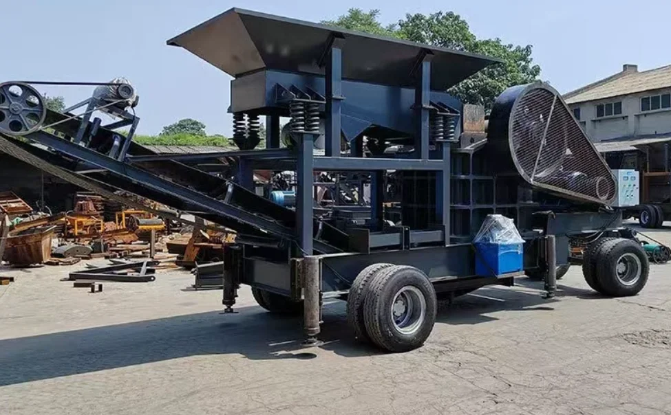 YG Customized High Efficiency Stone Grinding Jaw Crusher Max.100t/h Capacity Integrated Stone Crushing Station Movable Tyres For