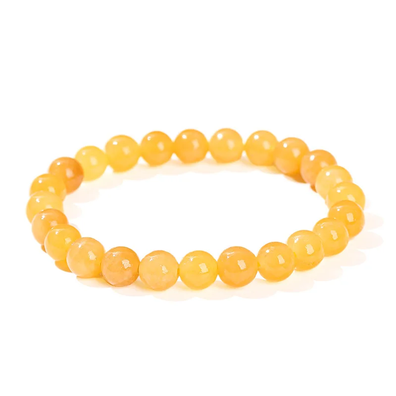 

Shinzue Jewelry Optimized Sugar-Colored Xiuyu Jade Fashion Trendy Versatile Unisex Single Circle Round Bead Bracelet