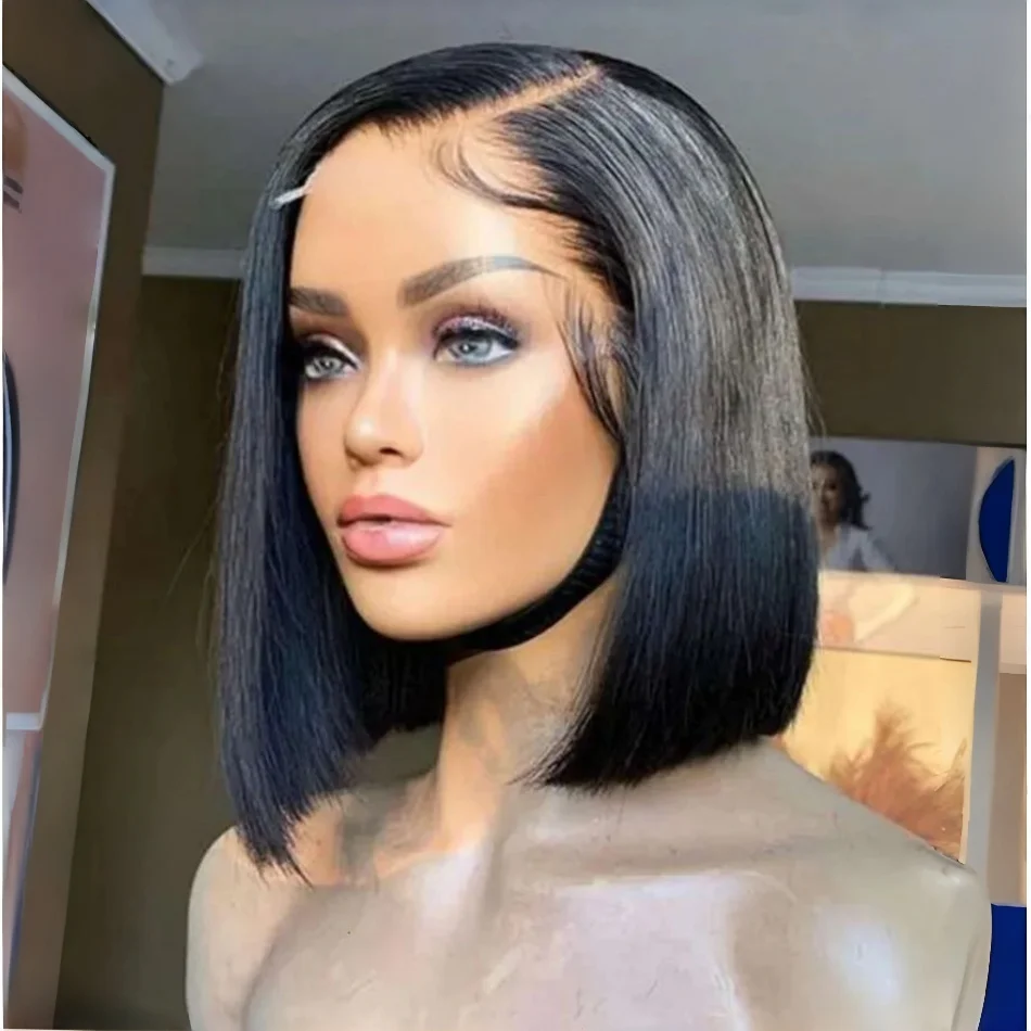 Ready to Go Lace Frontal Wigs Silky Straight Human Hair 4X4 5X5 13X4 HD Lace Front Bob Wigs Pre Cut Glueless Straight Bob Wigs