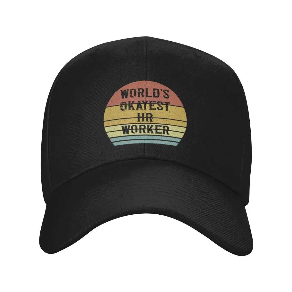 World's Okayest Human Resource Worker Baseball Cap Hat Beach Sun Hat Horse Golf Female Men's