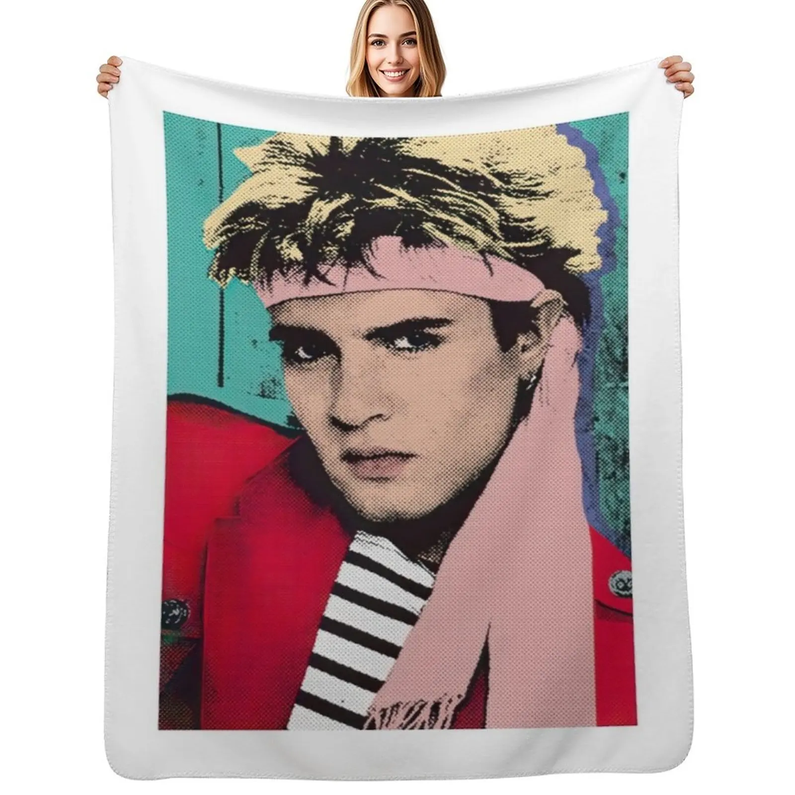 Simon Le Bon Comic Throw Blanket Lightweight Warm Blanket for Indoor Outdoor Use