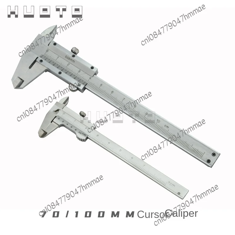 0-70/100mm Stainless Steel Vernier Caliper Woodworking Measuring Tool a Scale with Sounding Rod