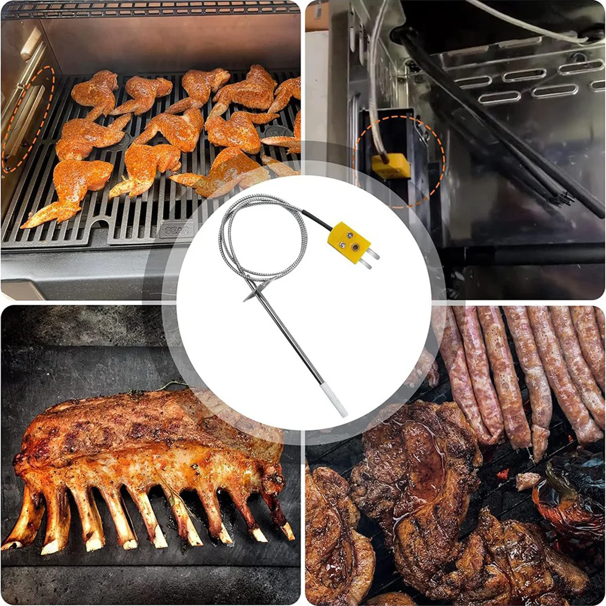 อุณหภูมิ Probe ชุดเปลี่ยนสําหรับ Masterbuilt Gravity Series 560/800/1050 XL & Digital Charcoal Grill + สูบบุหรี่