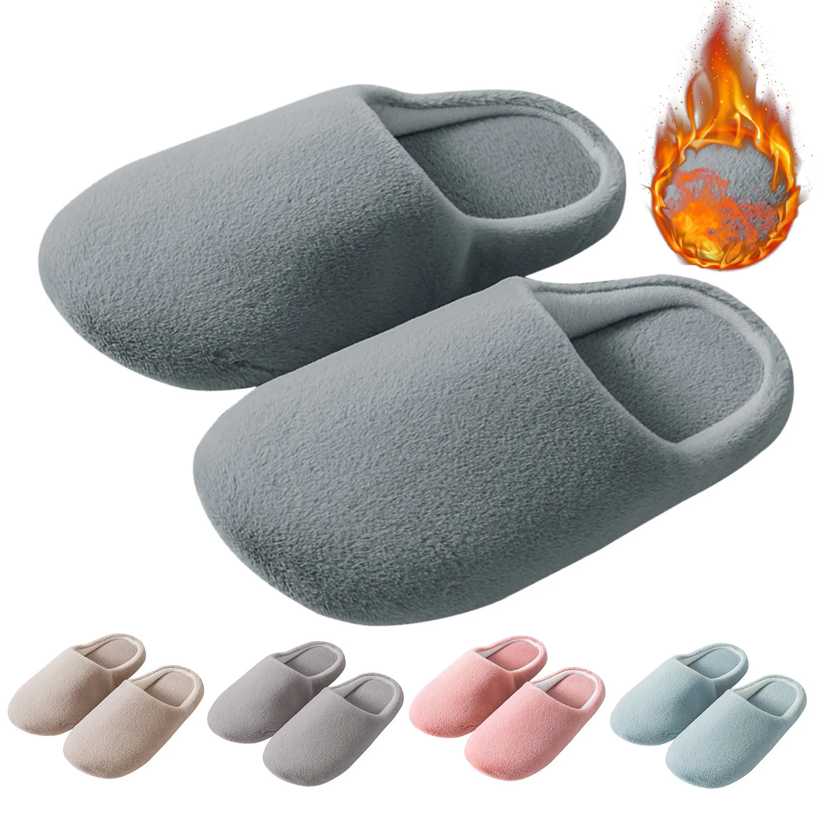 

Slippers for Women and Men Bedroom Slippers House Soft Home Cotton Slipper Winter Indoor Light Comfort Warming Floor Shoes