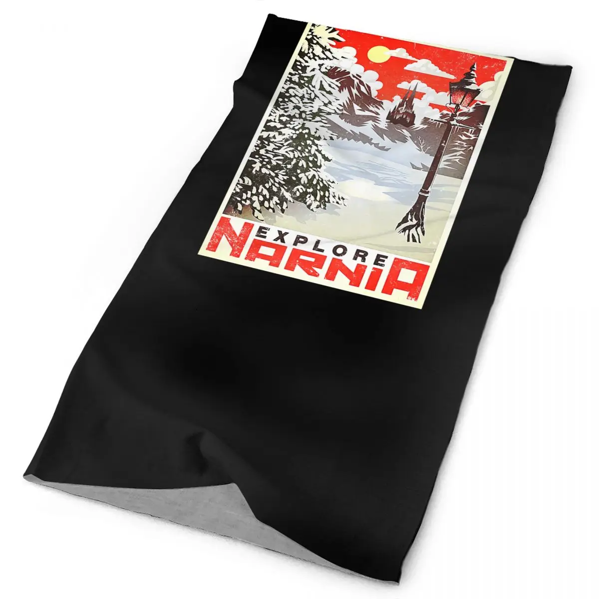 Narnia C.S. Lewis Book Fantasy Wardrobe Lion Witch Neck Gaiter Bandana Scarf Face Mask Ski Headwear Neck Warmer