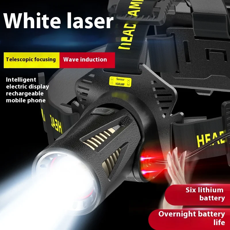 High Power LED Flashlight  Sensor Headlamp Rechargeable USB Head Lamp Long Range Headlight Tactical Head Torch Fishing Camping