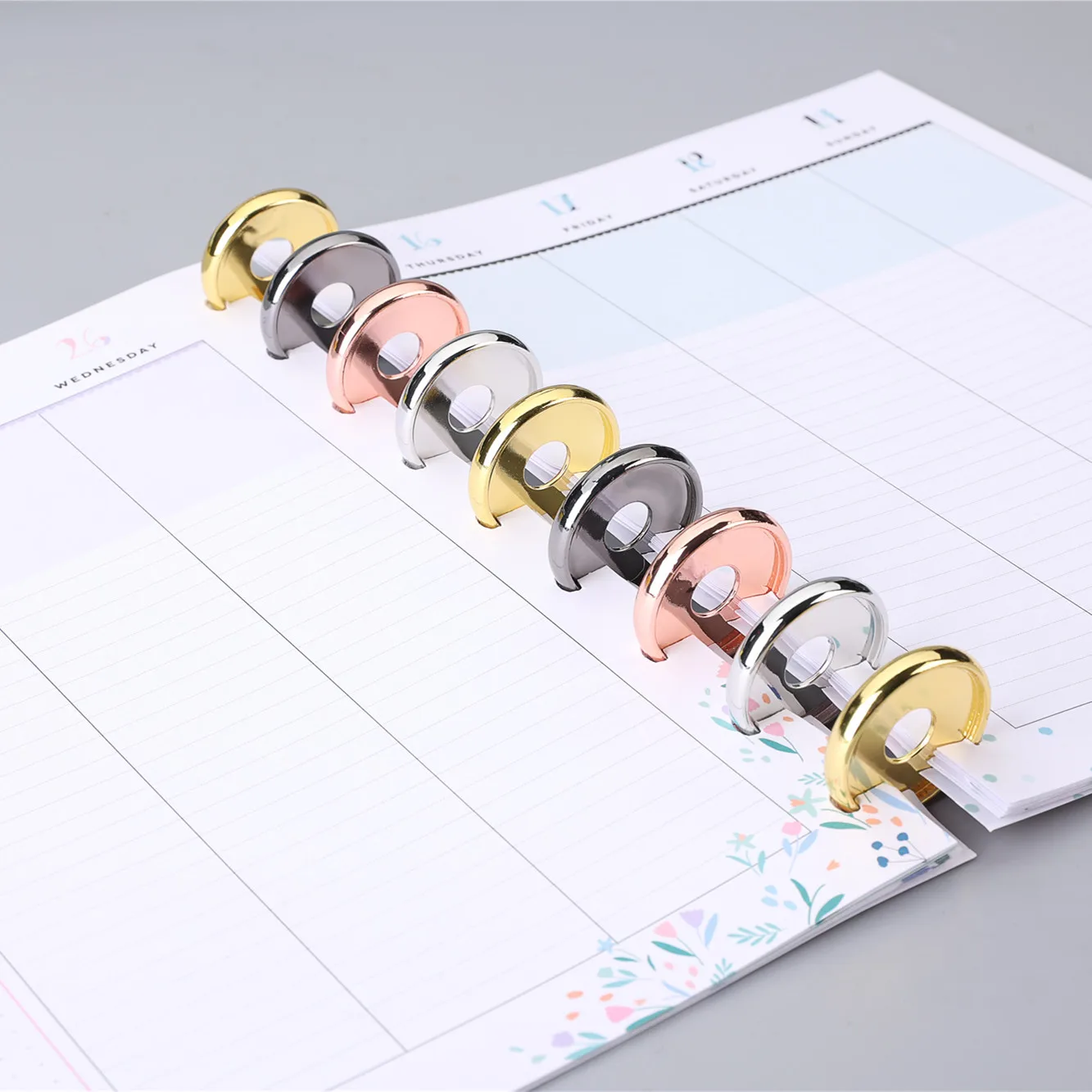 50 Stück 32 mm Buchbindung, Pilzloch-Scheibenring für Sammelalbum, Journal, Planer, Binderinge, Scrapbooking, Bindezubehör