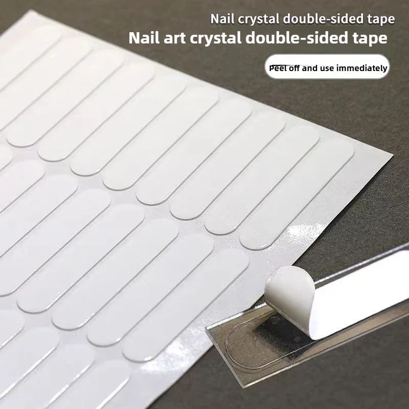 30pc Nail Adhesive Tape False Nails Display Stand Glue Double-sided Pasted Practice Show Square Round Strong Sticky Glue Sticker