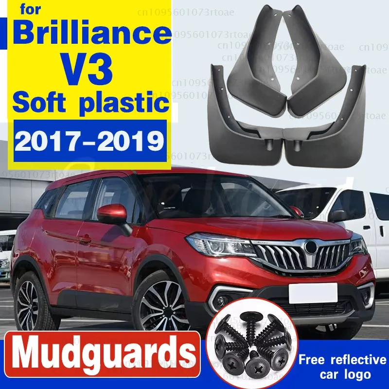 Guardabarros Delanteros y Traseros para Brilliance V3 2017-2019 2018, Protectores Contra Salpicaduras, Guardafangos