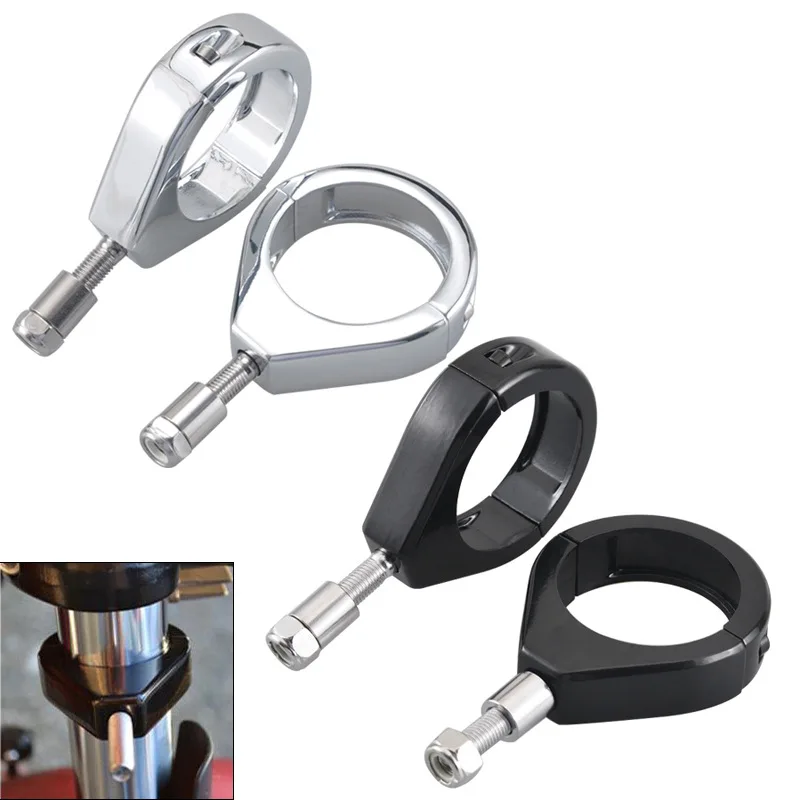 2PCS 39mm/41mm Motorcycle Turn Signals Relocation Fork Clamps Mount Bracket Billet CNC Aluminum for Harley Softail