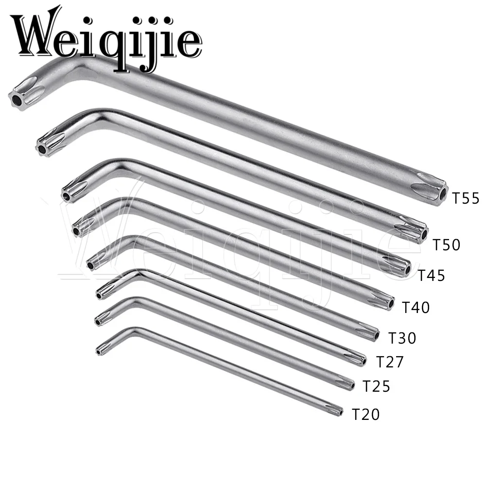 Weiqijie Wrench Tool T20 T25 T27 T30 T40 T45 T55 Hex Torx Star L-Shape Plum Spanner Appliance for Bicycle Motorcycle Repair