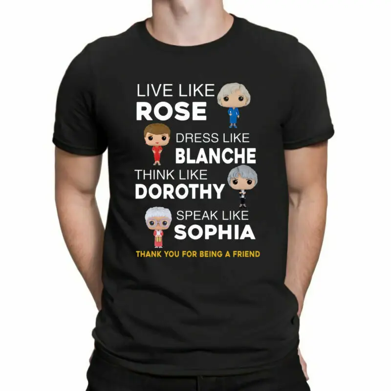 

Golden Girl - LIVE LIKE ROSE, LOVE LIKE BLANCHE T-Shirt Vintage 80s Comedy Tee