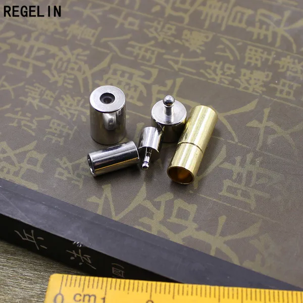 REGELIN Gold Plated jewelry Clasps Fit 2/3/4/5/6/mm Leather Cord Bracelet Connectors 5pcs/lot For DIY Bracelet Jewelry Making