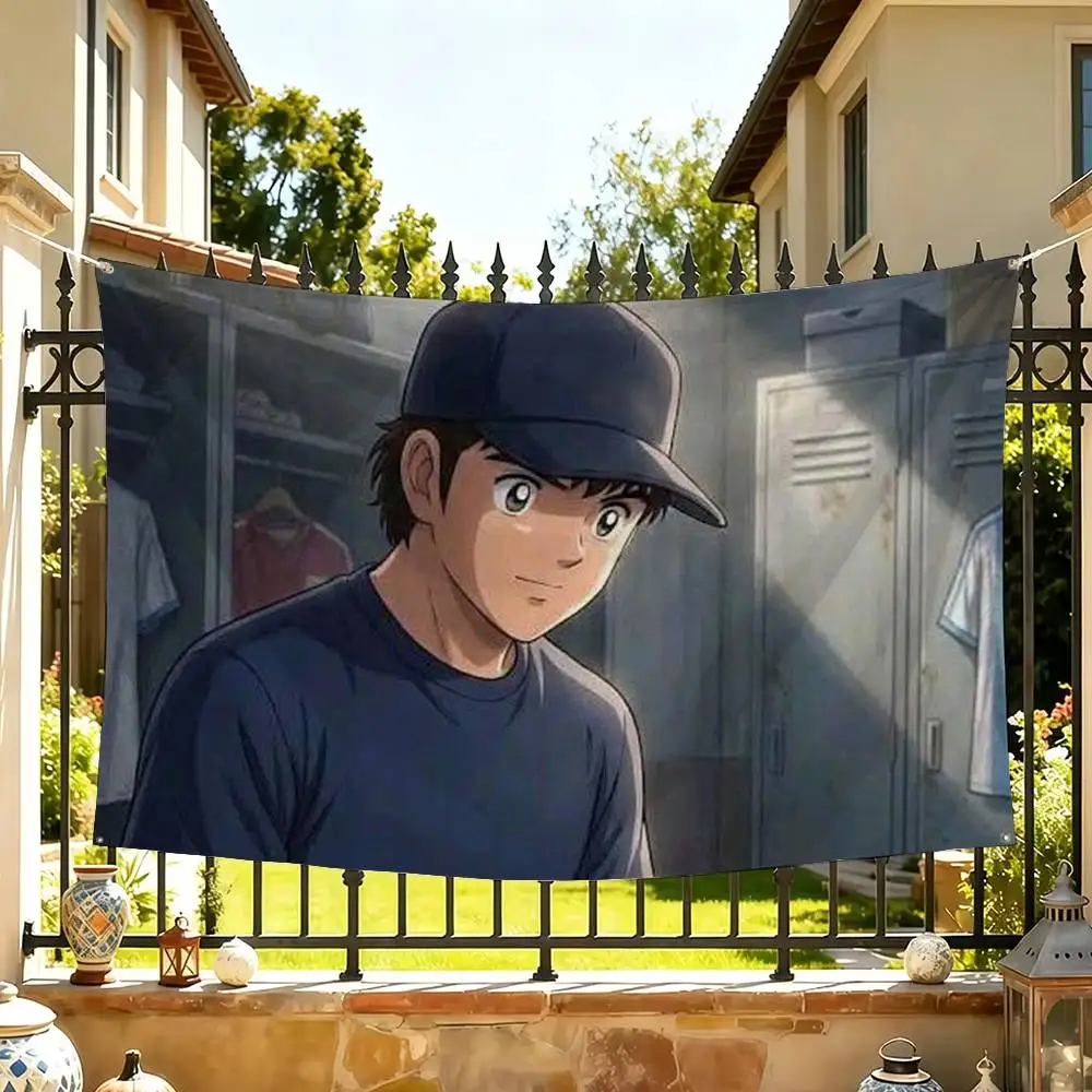 Anime C-captain T-tsubasa Flags Wall Hanging Tapestry Outdoor Garage Room Decorative flag Background Blanket 5