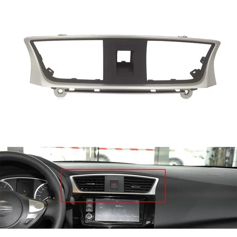 

For Nissan Sylphy 16-18 Car Dashboard Air Conditioner Air Vent Trim Cover Plate Air-Condition Outlet Panel Garnish Frame
