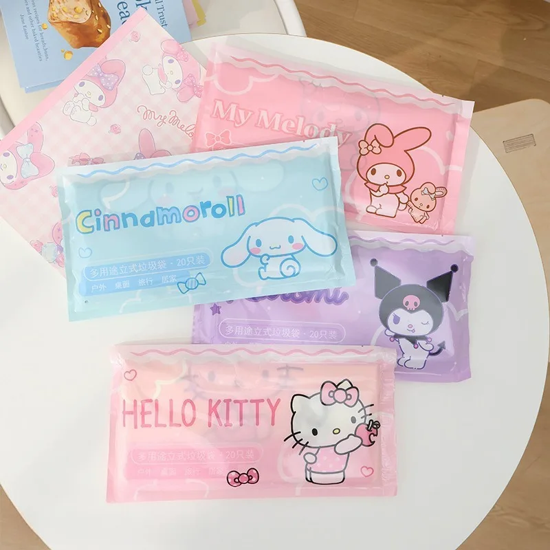 

Hello Kitty Garbage Bag Cute Cartoon Dual Use Storage Bag Desktop Storage Dry and Wet Travel Kitchen Supplies Student Wholesale
