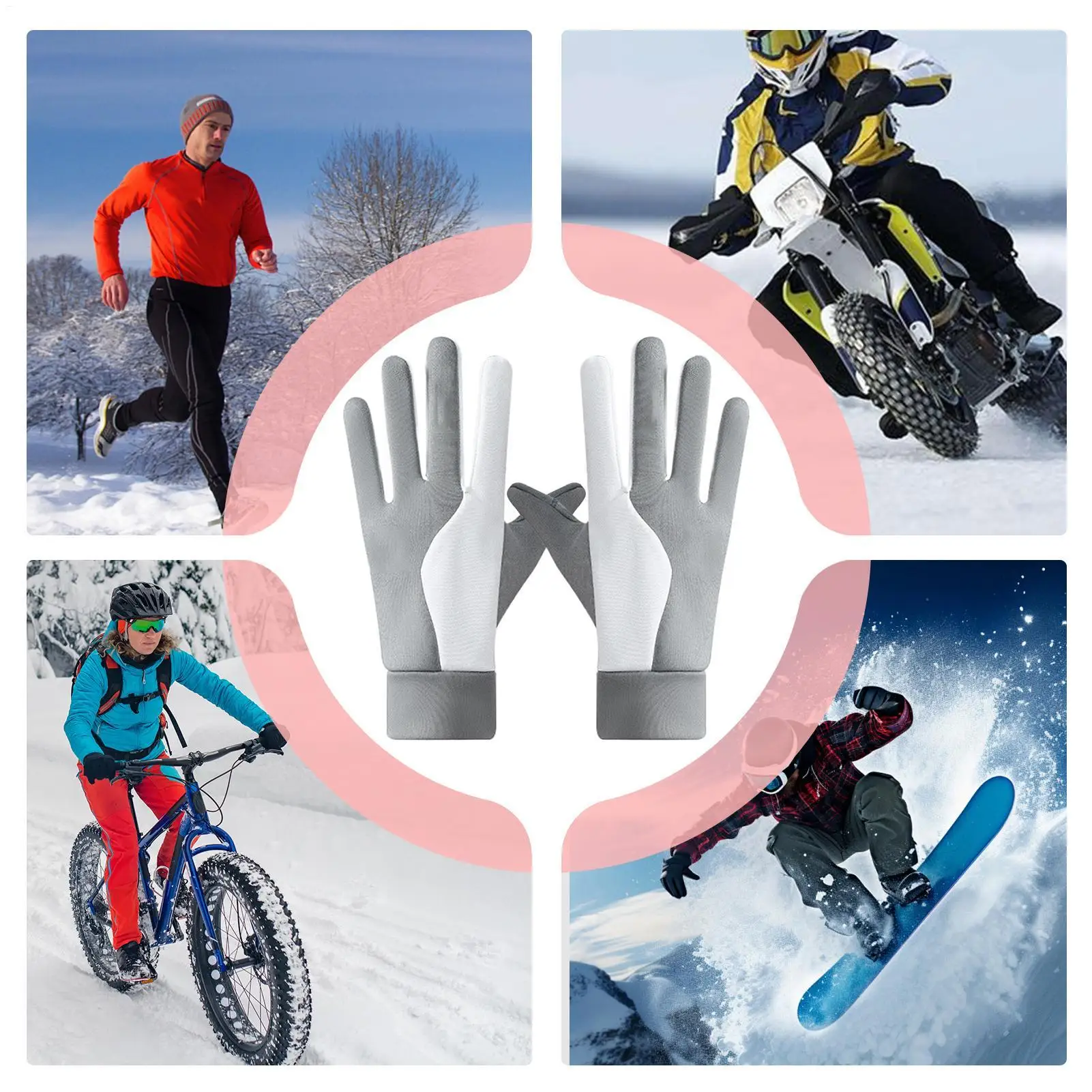 قفازات الدراجات النارية للرجال مقاومة للرياح ومقاومة للماء للدراجات النارية واقية تعمل باللمس قفازات للدراجات النارية لركوب رياضات القوى #4