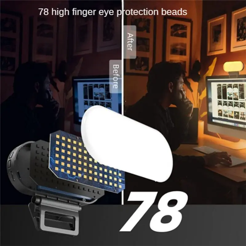 morning 3000MAh Portable Mini Fill Light Cell Phone Photo Photography 78 Led Pocket Light Laptop Video Conference Fill Light