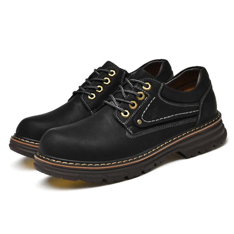 British Style Men Genuine Leather Casual Shoes Classic Outdoor Antiskid Oxford Shoes Arrival Dress Business Thick Bottom Shoes