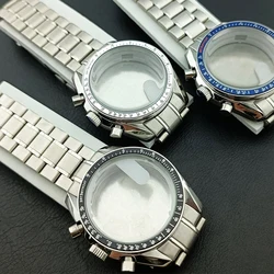 New 39.7mm Watch Stainless Steel Moon Back Cover Case FIT VK63 Movement Case Watch Accessories Suitable for 20mm Strap Watch Box