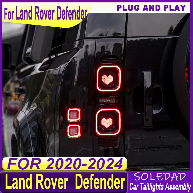Car Taillight Assemblies For Land Rover Defender 2020 2021 2022 2023 2024 90 110 130 DRL Brake Turn Signal Lamp Plug and Play