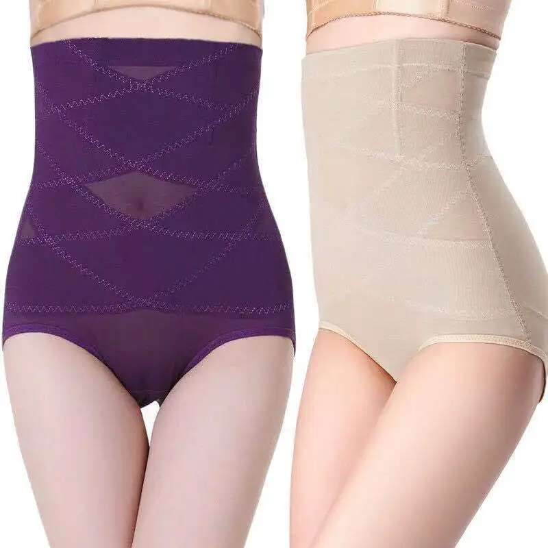 

High Waist Non-marking Cross Post-partum Body Shaping Pants Underwear Shapewear Pants Female High-waisted Tummy-tucking Panties