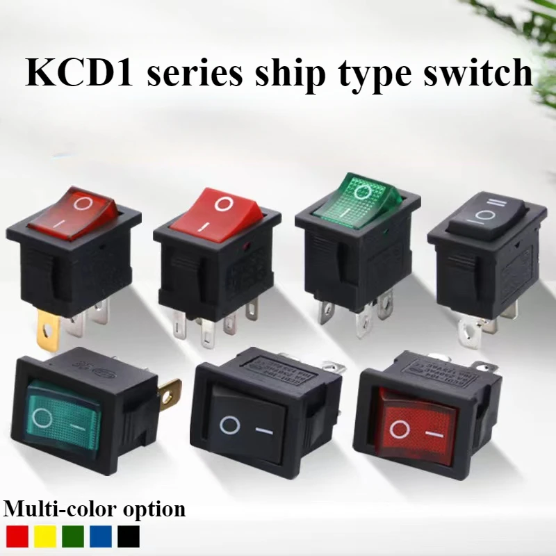 

REALLY 10/20Pcs KCD11 Mini Rocker Switch For Universal Power Supply 10mmx15mm SPST 2Pin 3A 250V KCD11 Snap-in On/Off Red Black