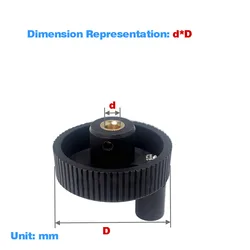 Mesh Fine Adjustment Handwheel / Plastic Straight Knurled Circular Handle