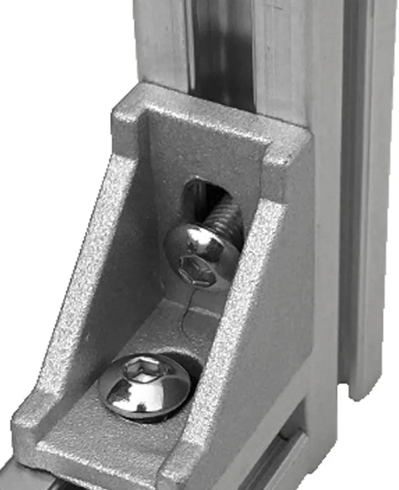 

20 шт. 2028 угловой кронштейн серебристого цвета под прямым углом с винтами, алюминиевые кронштейны серии 2020 для слота 6 мм, алюминиевый экструзионный профиль