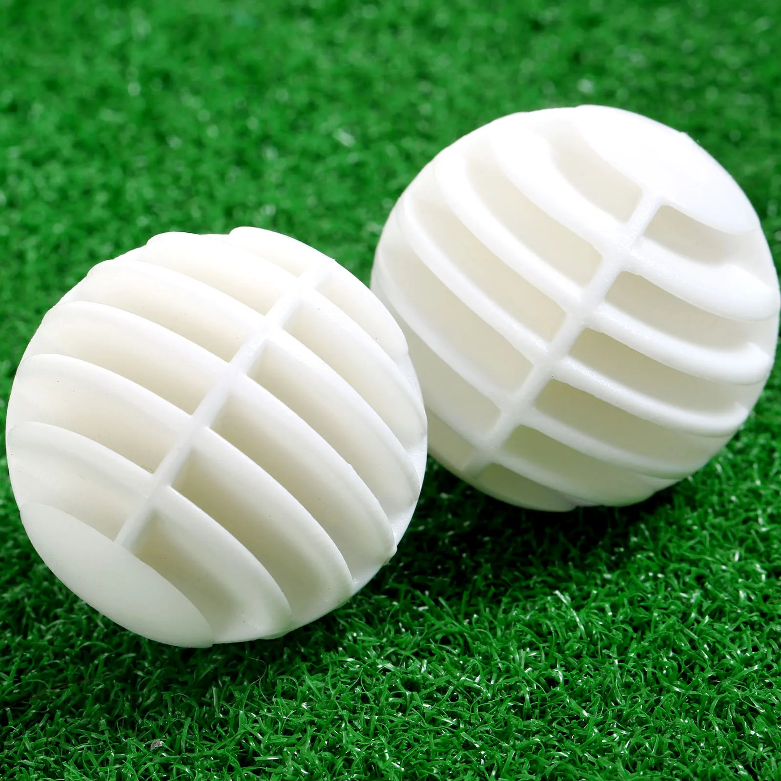 12PCS Plastic Hollow Practice Golf Balls Golfer Swing Hit Training Balls Golf Accessories 40mm Golf Balls Random Color