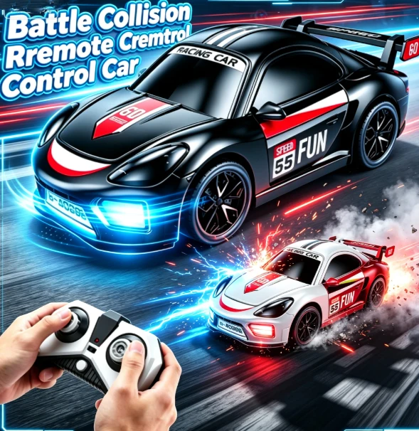 RC Drift Collision Battle Car 2 Players Interactive Racing Game with Dual Mode Lights Sound Pop-up Body Remote Control for Kids