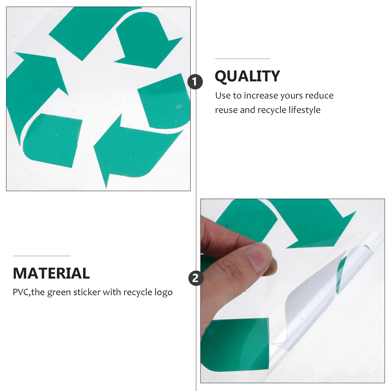 

Environmentally Friendly Car Stickers Recycle for Bin Garbage Can Trash Bins Classification Recycling Sign