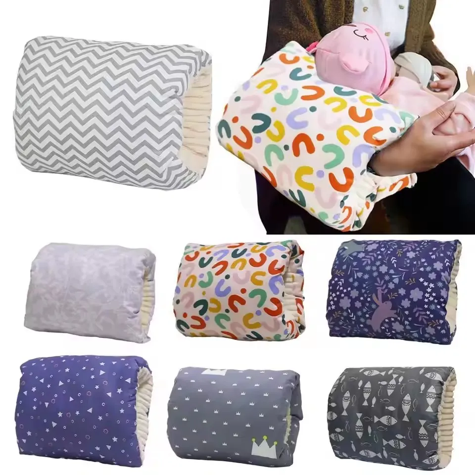 Almohada de lactancia para bebé, almohada para brazo de lactancia para recién nacido, protección para la cabeza del bebé, accesorios suaves para el cuidado del bebé