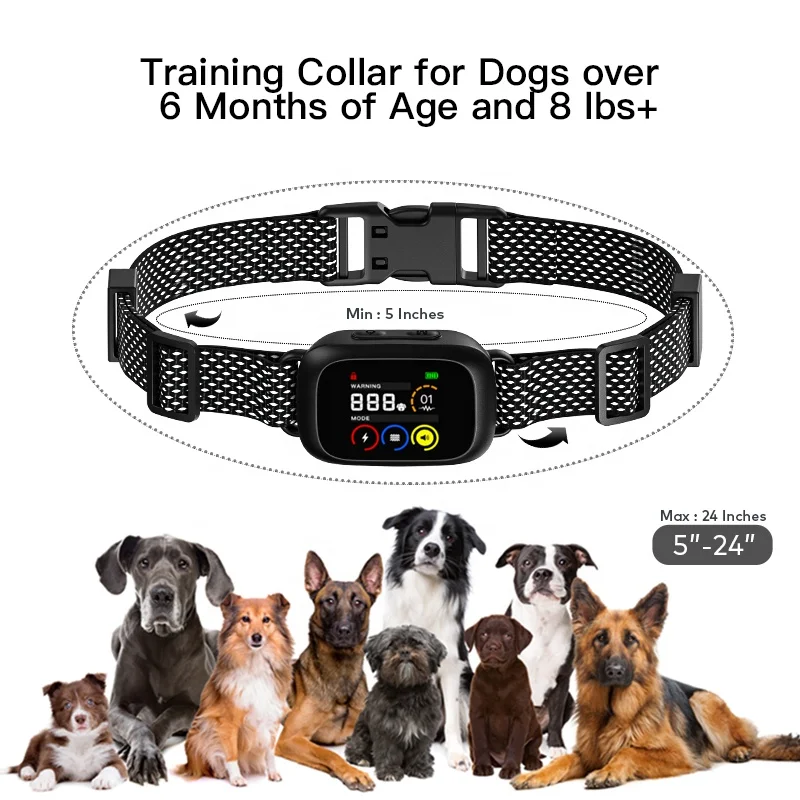 Anti-bark Collar for Dog Antiladridos Barking Electric Sheet Stuff Accsesories Pet Stopper Waterproof Vibrator Supplies Training