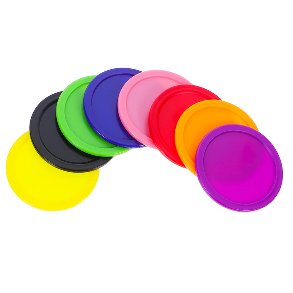 

8 Pcs Hockey Accessories 64mm Heavy-duty Pucks for Home Table Game Pieces Replacement Parts Bulk Hockey Pucks Plastic