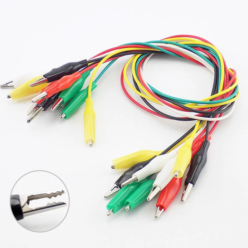 5/10 Pcs Alligator Double-ended Crocodile Clips 5 Colors Test Jumper Wire Alligator Clips Electrical DIY Roach Clip B4