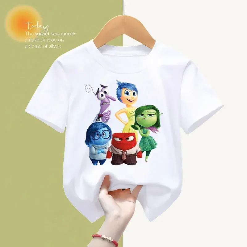 2024 new summer Inside Agent Riley children's T-shirt cartoon cartoon printed short sleeve boys and girls casual sports top