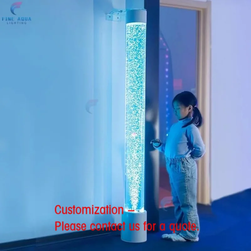 custom.Sensory LED Acrylic Contemporary Bubble Tube Lamp 12 Fish Color-Changing Lights Autistic ADHD Children