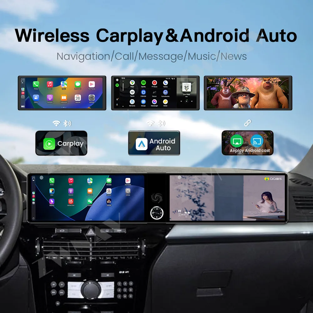 Android 13 GPS Navigation Carplay Dual 12.3 inch Touch Screen For Opel Astra 2004-2010 Androidauto Carplay BT 4G WIFI Head Unit
