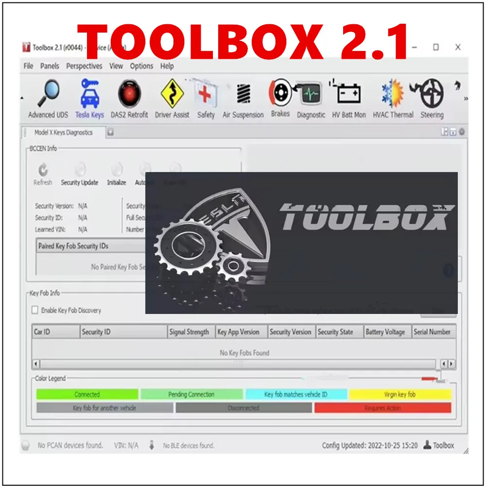 Toolbox Diagnostic Software For Tesla Toolbox 2.1 Toolbox 3 Model X S Fix A Tesla Car Detection before 2022.8 Fakra cable needed