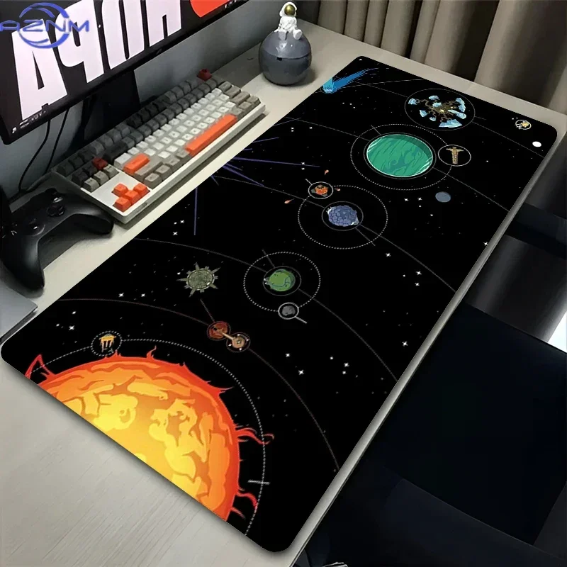 Mouse Pad XXL Anime Gamer Outer Wilds Mousepad Laptop Universe Space Solar System HD Desk Mat PC Gaming Accessories Keyboard Pad