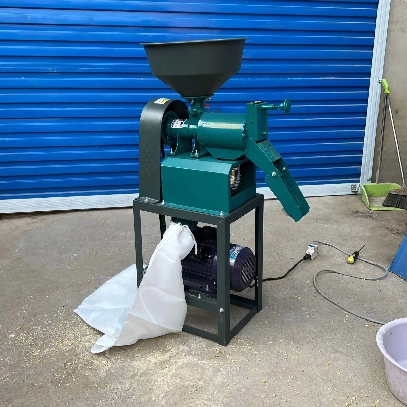 Rice Milling Machine Household Small Rice Milling Machine Compact Grain Suitable for Rice, Millet