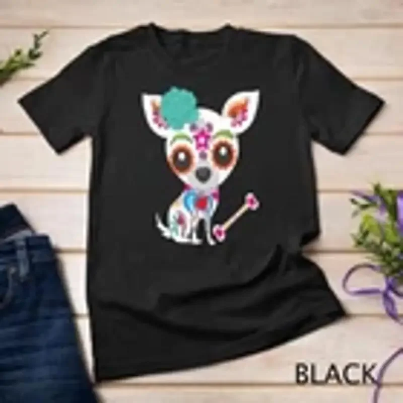 Mexican Sugar Skull Chihuahua Premium Unisex T shirt