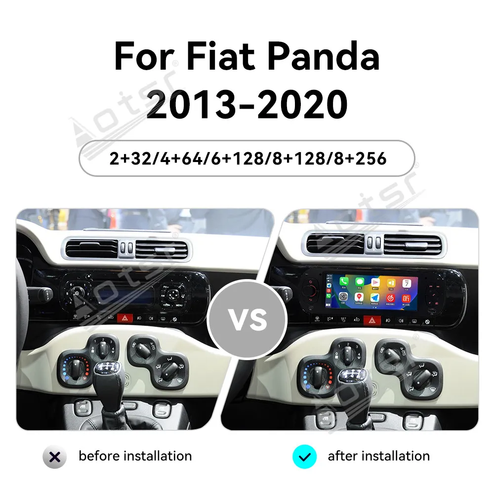 6.86'' Car Radio For Fiat Panda 2013-2020 Car Multimedia Video Player GPS Navigation Carplay Unit DSP Auto Parts WIFI Android 14