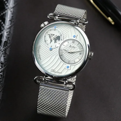 Relojes para hombre, envío gratis, reloj de copia, marca de lujo superior, relojes de negocios para hombre, reloj de pulsera para hombre, reloj de doble zona horaria