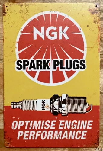 NGK Spark Plugs retro vintage style metal wall sign man cave shed Garage worksho sign